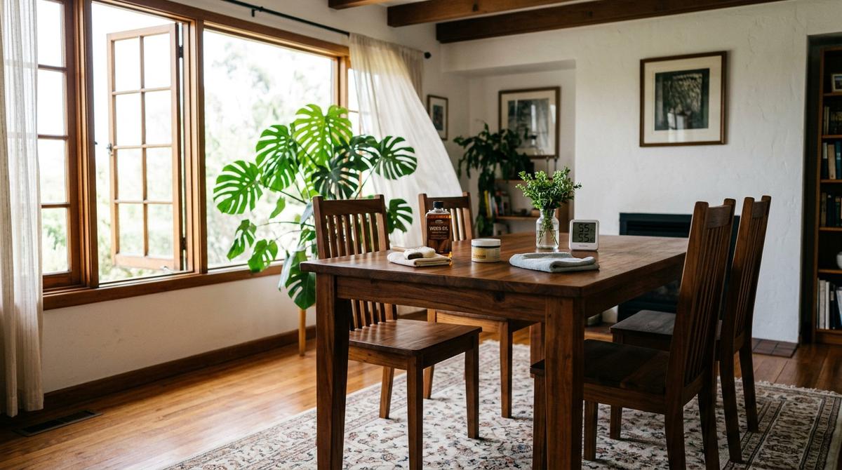 Cara Mencegah Furnitur Kayu di Rumah Cepat Lapuk Akibat Kelembapan Udara (AI Generated)