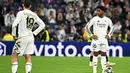 Kalah 1-2 pada leg kedua perempat final Liga Champions 2024/2025 memastikan Los Blancos tersingkir dari kompetisi Liga Champions 2024/2025. (JAVIER SORIANO/AFP)