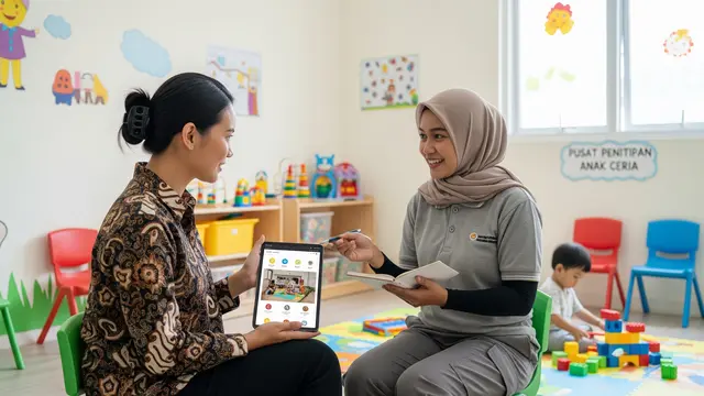 Cara Ibu Memantau Perkembangan Anak Selama di Daycare/Gemini AI