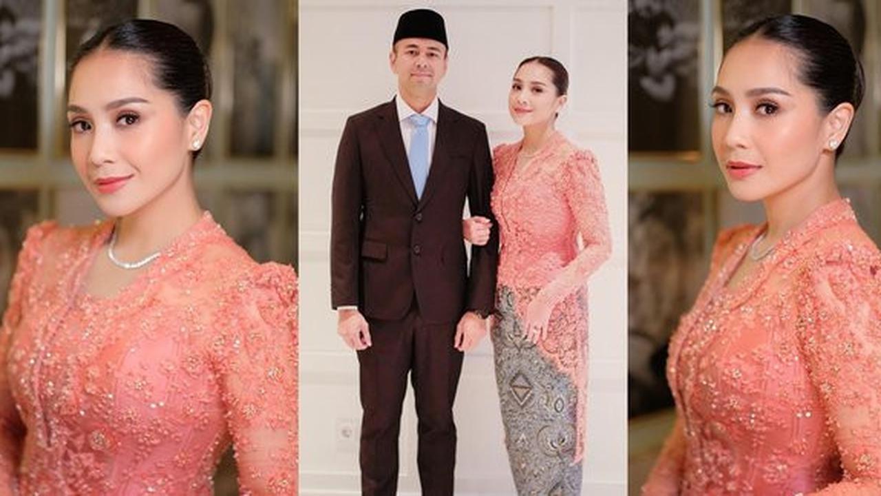 8 Foto Nagita Slavina Mengenakan Kebaya Peach Saat Mendampingi Raffi Ahmad Dalam Pelantikan Sebagai Utusan Khusus Presiden