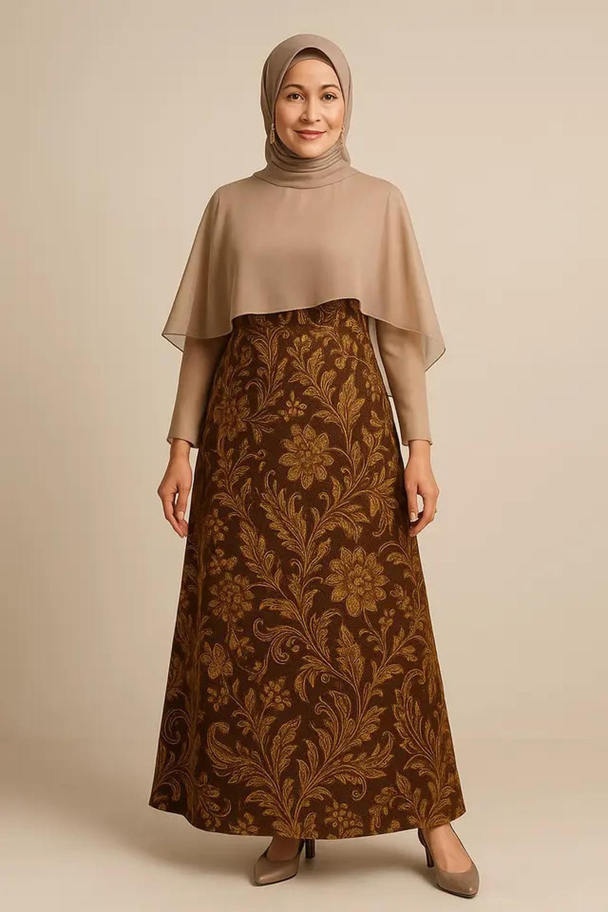 7 Model Gamis Batik Kombinasi untuk Wanita Usia 40-an,Tampil Elegan dan Kekinian