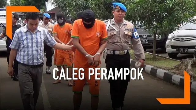 Seorang calon anggota legislatif ditangkap polisi karena menjadi otak dalam sebuah perampokan di Bogor, Jawa Barat.