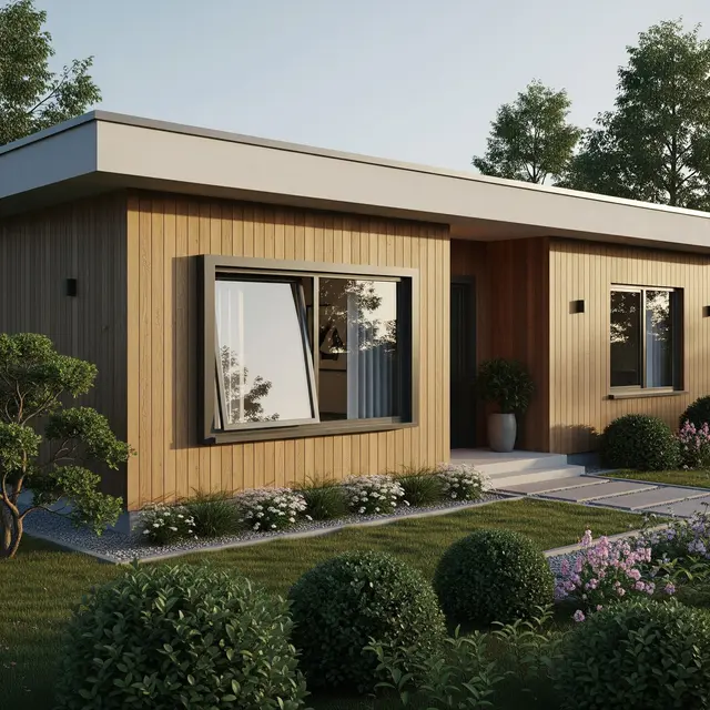Rumah Minimalis Elegan 1 Lantai dengan Bukaan Jendela Dua Arah (Gemini AI)