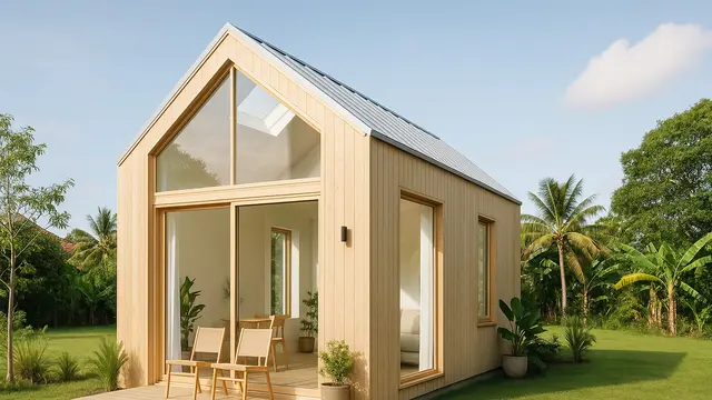 Desain Rumah Kecil 5×8 Bergaya Skandinavia/AI