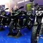 Yamaha Indonesia meluncurkan lima model 'Monster Energy Yamaha MotoGP Edition’ di Jakarta Fair Kemayoran 2019. (Septian / Liputan6.com)