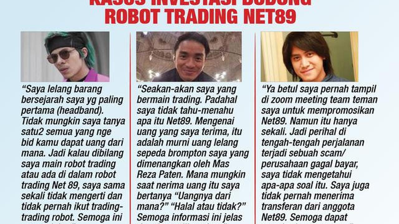 Infografis Klarifikasi Artis Terseret Kasus Investasi Bodong Robot Trading Net89 (Liputan6.com/Triyasni)