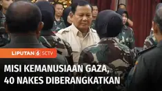 Menteri Pertahanan RI, Prabowo Subianto memberikan pembekalan kepada 40 personel tenaga kesehatan atau Nakes TNI yang akan berangkat untuk misi kemanusiaan Gaza.