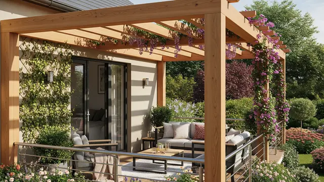 Desain Pergola Kayu untuk Taman Rumah/Gemini AI