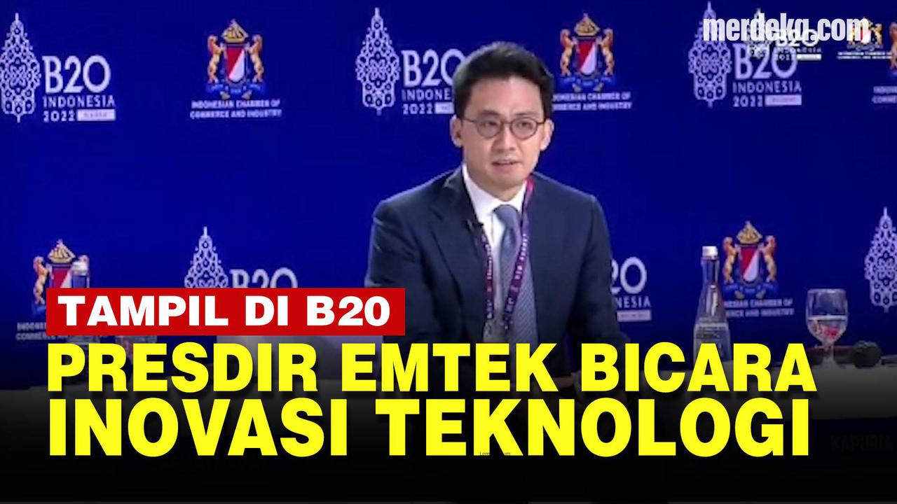 VIDEO: Presdir EMTEK Alvin Sariaatmadja Bicara Inovasi Teknologi di Forum B20