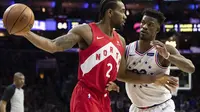 Kawhi Leonard (no2) menjadi bintang kemenangan Raptors atas Sixers (AP)