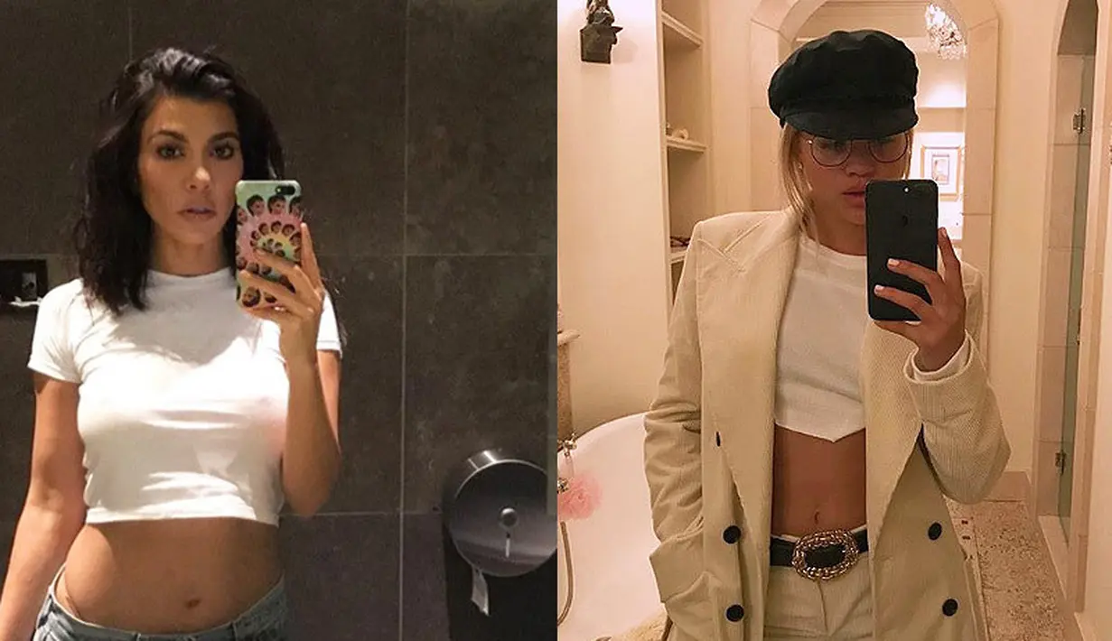 Mirror selfie Kourtney Kardashian atau Sofia Richie yang terbaik? (HollywoodLife)