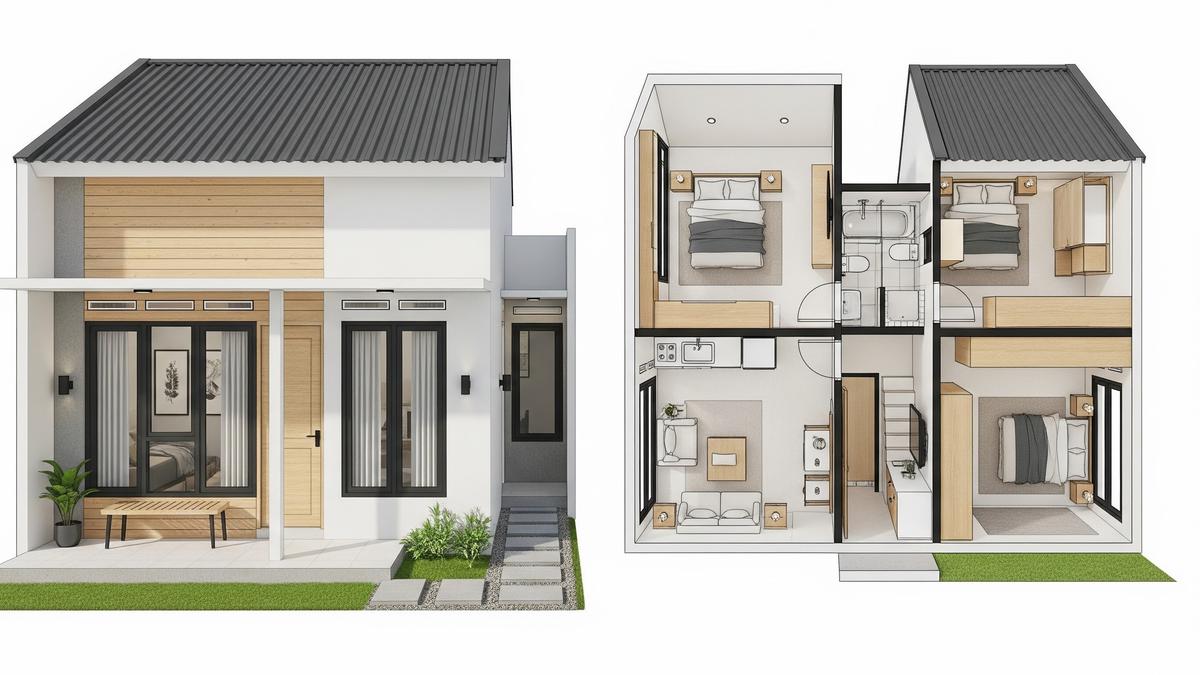 8 Inspirasi Desain Rumah 3 Kamar di Lahan Sempit, Solusi Fungsional dan Estetis