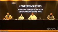 Konferensi pers kinerja Dewan Pengawas KPK. (Liputan6.com/Muhammad Radityo Priyasmoro)