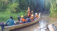 Basarnas Kota Pangkalpinang saat melakukan operasi pencarian korban hilang diterkam buaya di&nbsp;Sungai Menduk. (Liputan6.com/ Dok Basarnas Pangkalpinang)