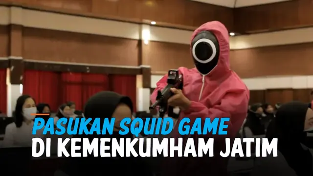VIDEO: Wow! Pasukan Squid Game Menghibur CPNS Kemenkumham Jatim