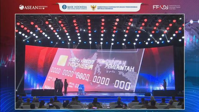 Bank Indonesia resmi meluncurkan Kartu Kredit Pemerintah (KKP) dalam gelaran Festival Ekonomi Keuangan Digital Indonesia (FEKDI) 2023, di JCC Senayan, Jakarta, Senin (8/5/2023).
