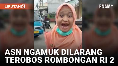 VIDEO: Ditahan Saat Mau Terobos Rombongan Wapres, ASN Dinkes Gorontalo Ngamuk