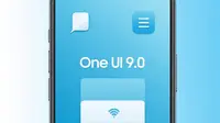 Ilustrasi One UI 9.0. (sumber: gambar buatan Meta AI).