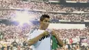 Cristiano Ronaldo akhirnya menyambar predikat pemain termahal di dunia usai kepindahannya ke Real Madrid  dibanderol transfer €94 juta. (Foto: AP Photo/Victor R. Caivano)