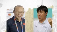 Park Hang-seo vs Shin Tae-yong. (Bola.com/Dody Iryawan)