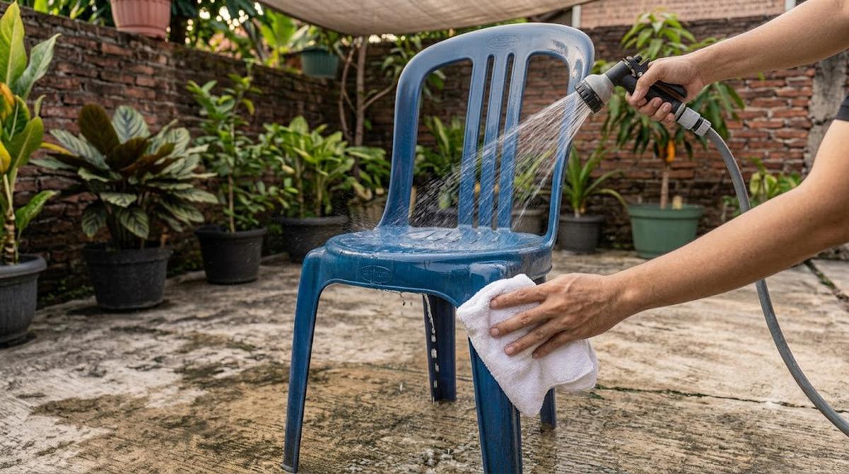 Cara Membersihkan Kursi Plastik Kusam
