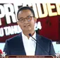 Calon presiden nomor 1 Anies Baswedan saat debat capres ketiga yang digelar KPU pada Minggu (7/1/2024) di Istora, Senayan, Jakarta. (Tangkapan Layar YouTube KPU RI)