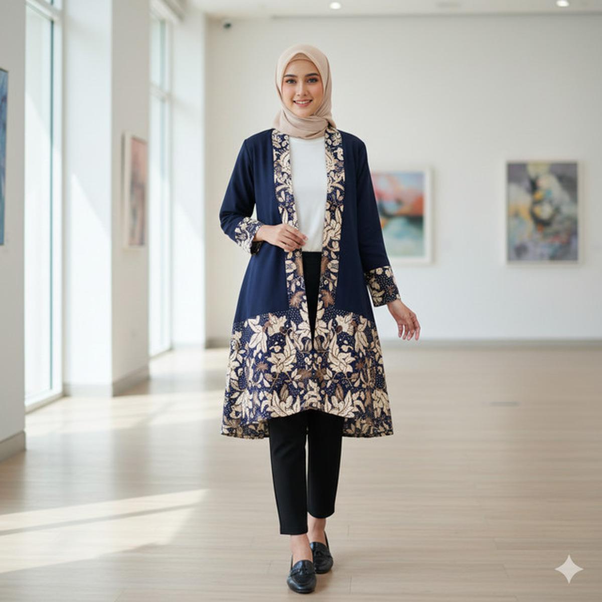 7 Model Atasan Batik Cardigan, Perpaduan Tradisional dan Modern yang Cocok untuk Berbagai Kesempatan