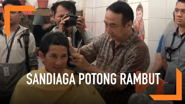 VIDEO: Sandiaga Potong Rambut di Ko Tang