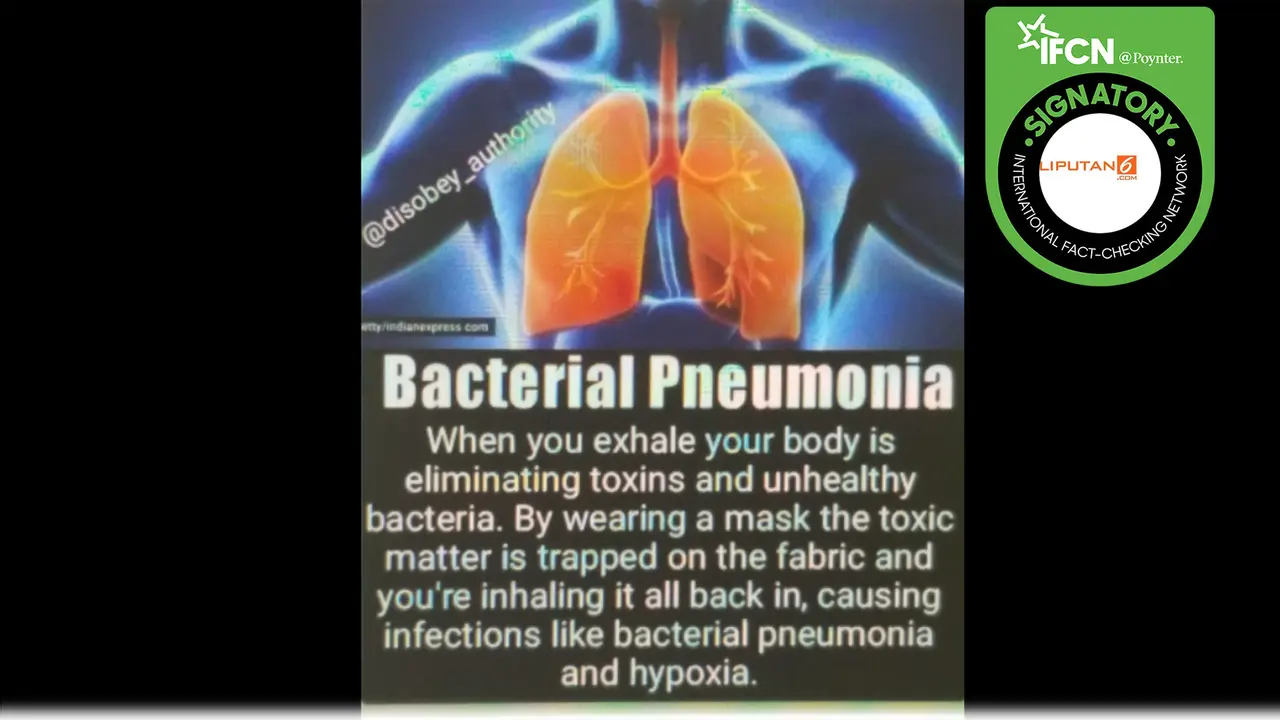 Klaim Penggunaan Masker Wajah Sebabkan Bakteri Pneumonia