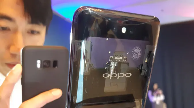 Tampilan belakang Oppo Find X. Liputan6.com/ Agustin Setyo Wardani