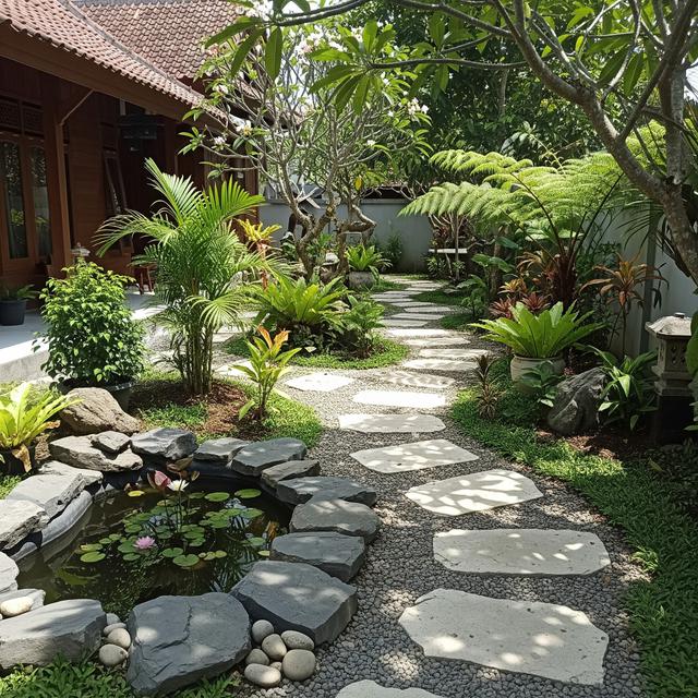 7 Inspirasi Taman dengan Batu Split 2025, Desain Estetik dan Mudah Dirawat