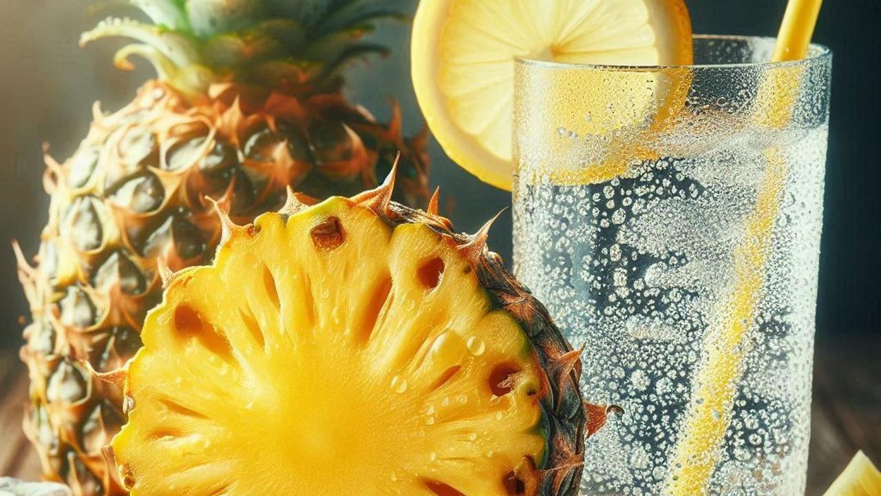 Ilustrasi Nanas dan Soda