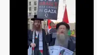 Viral Video Umat Yahudi Demo Dukung Palestina dan Pinta Israel Hentikan Perang. foto: Twitter @DailyLoud
