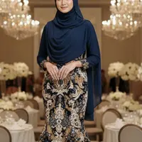 Model Baju Batik Elegan dan Mewah untuk Gamis/Ilustrasi Gemini AI