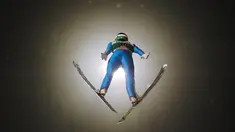 Seorang atlet ski sedang berlatih di nomor Ski Jumping HS 142 jelang Kejuaraan Dunia Ski Jumping di Kuusamo, Finlandia, (28/11/2015). (EPA/Pekka Sipola)