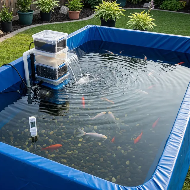 Cara Bikin Kolam Terpal Ikan Mas Anti Bau dan Stabil pH (AI)