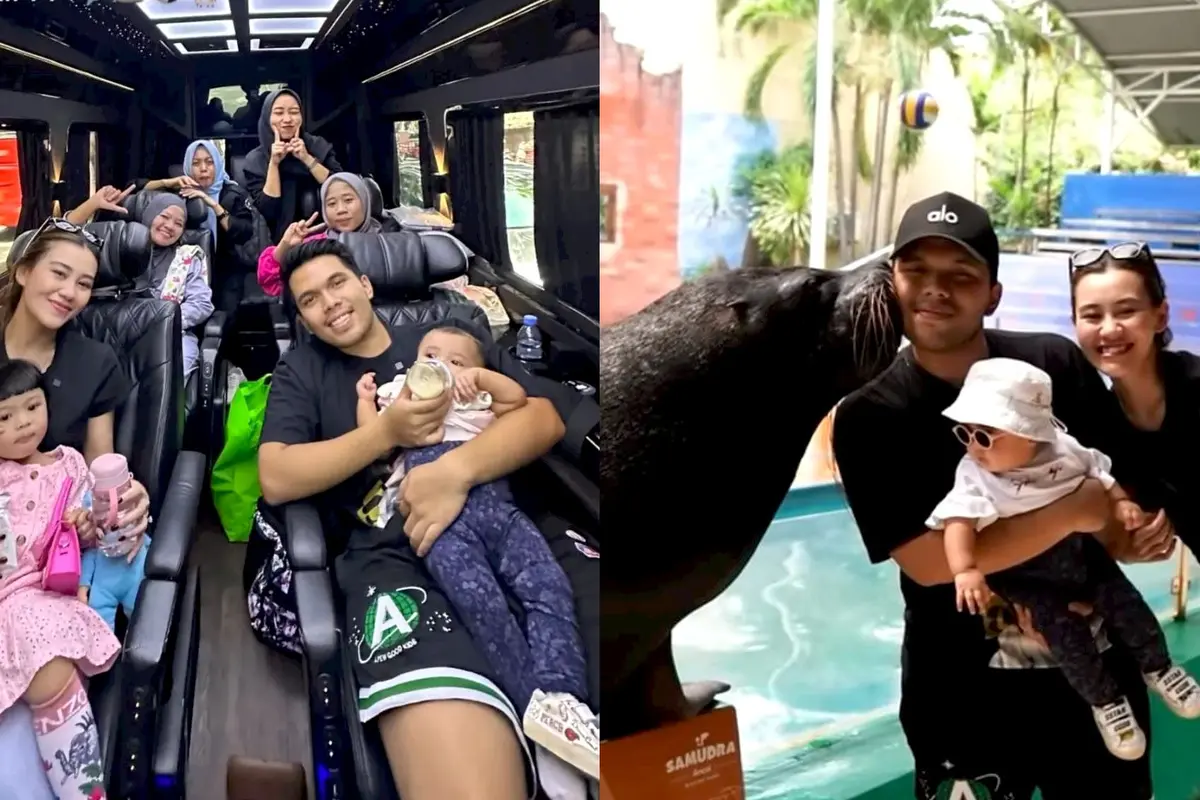 6 Potret Tampilan Aaliyah Massaid saat Momong Ameena-Azura, Dipuji Aura Keibuan Terpancar