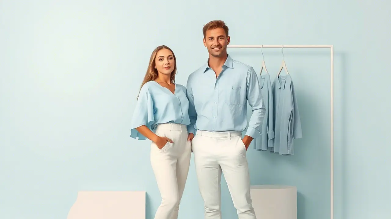 Outfit Biru Muda