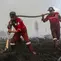 Petugas pemadam kebakaran  memadamkan kebakaran hutan pada lahan gambut seluas lebih dari 100 hektar) di Pulang Pisau, Provinsi Kalimantan Tengah, Indonesia, Jumat, 31 Juli 2026.  (AFP/ Reina)