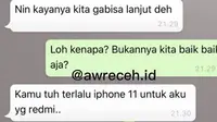 Chat Kocak Saat Menyindir Pacar Ini Bikin Ketawa Geli (Sumber:Instagram/awreceh)