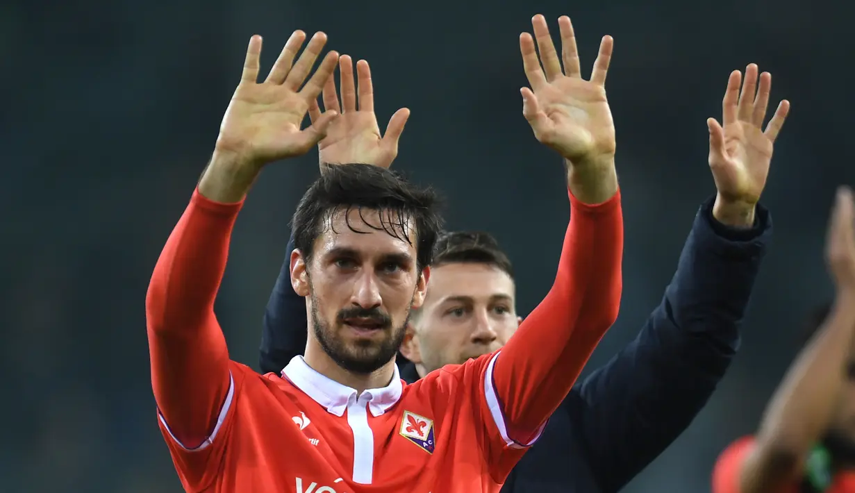 Davide Astori menghembuskan napas terakhir saat menginap di hotel jelang duel melawan Udinese pada lanjutan Serie A. (AFP/Patrik Stollarz)