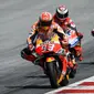 Ilustrasi kehebatan pembalap Repsol Honda, Marc Marquez di MotoGP 2018. (Jure Makovec / AFP)