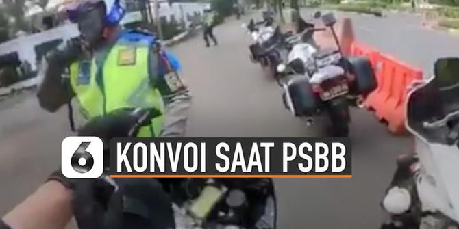 VIDEO: Viral Konvoi Motor Sport Terobos Penjagaan Polantas Saat PSBB