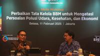 Direktur Eksekutif Center of Reform on Economics (CORE) Mohammad Faisal (kiri) dalam media workshop bertema Perbaikan Tata Kelola BBM untuk Mengatasi Persoalan Polusi Udara, Kesehatan dan Ekonomi yang digelar di Jakarta, Selasa (11/2/2025). (Ist)