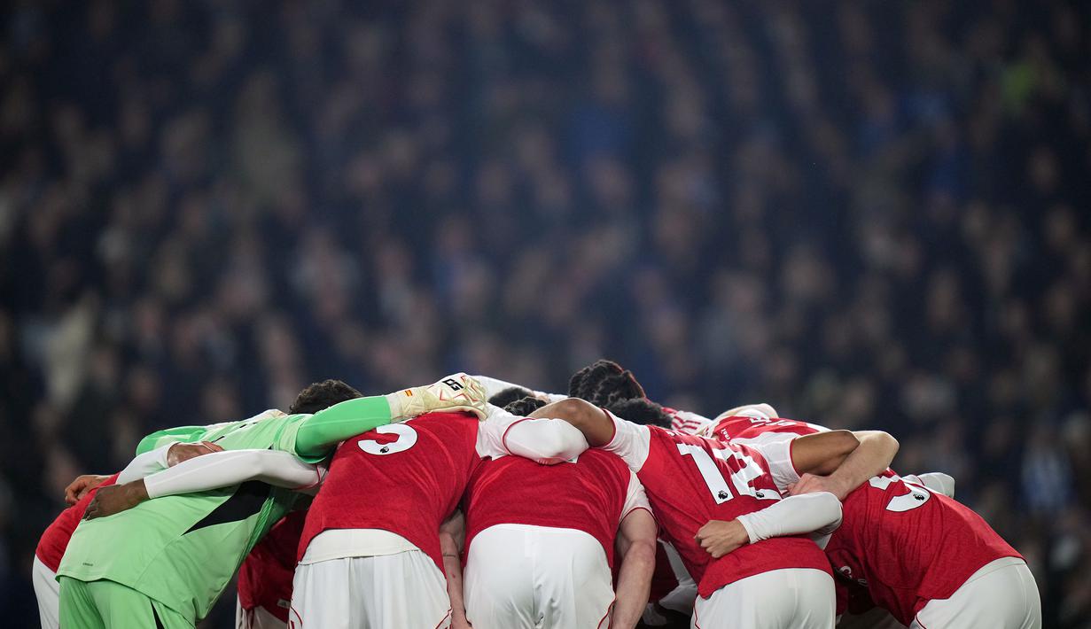 Kemenangan ini membuat Arsenal semakin kukuh di puncak klasemen Liga Inggris dengan mengoleksi 67 poin. (AP Photo/Alastair Grant)
