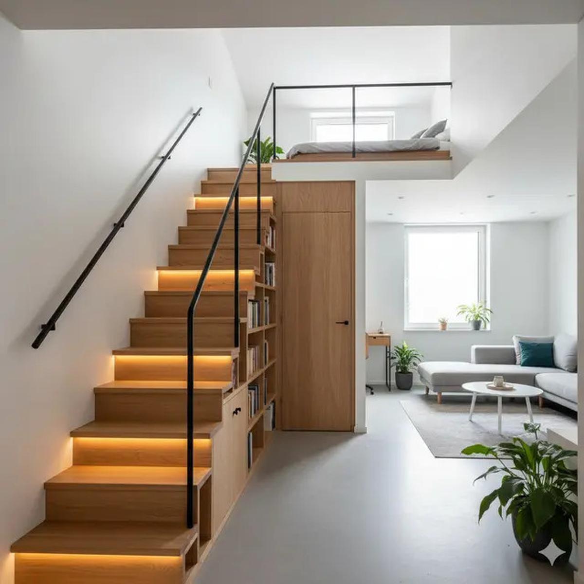 8 Model Rumah Kecil Mezzanine dengan Rak Tangga Multifungsi, Solusi Cerdas Hemat Ruang