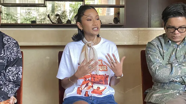 Claresta Taufan dalam media junket film Bapak Paling Jujur yang dihelat di Jakarta, Selasa (6/10/2026). (Liputan6.com/Nola Vemiliana)