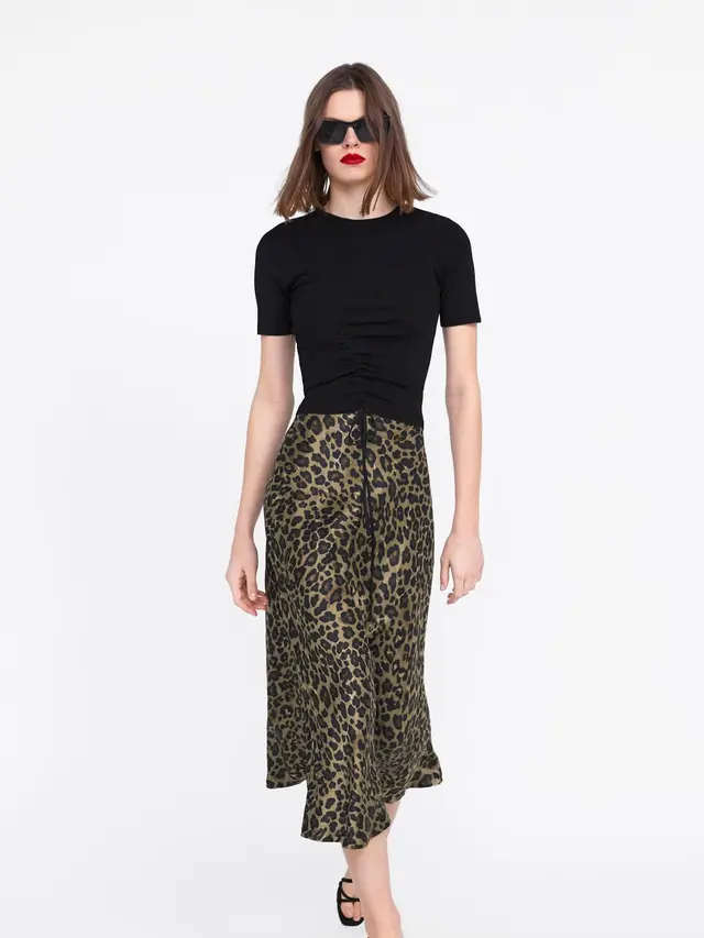 Skirt print animal/Zara