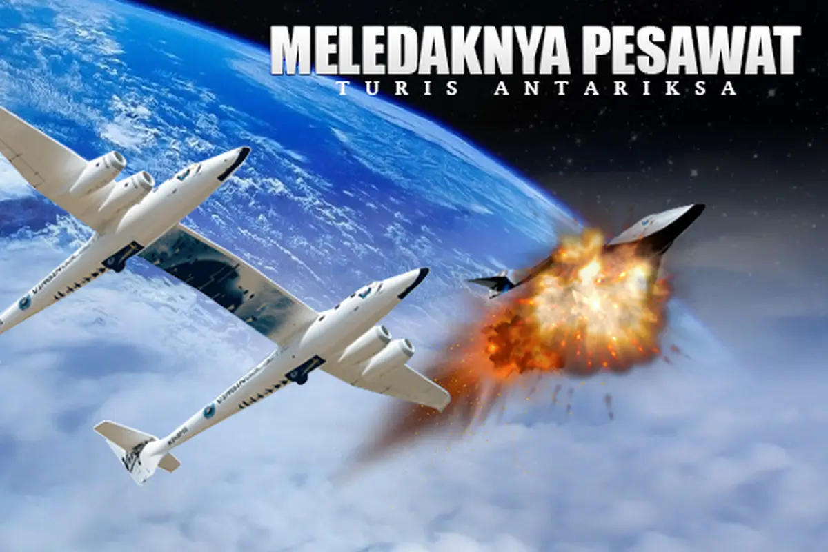 Ilustrasi pesawat antariksa Virgin Galactic