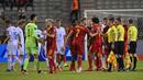 Skor 3-0 bertahan hingga laga usai. Belgia pun kokoh memuncaki klasemen Grup E dengan mengoleksi 13 poin dari 5 laga. Sementara Republik Ceska membuntuti di posisi kedua dengan 7 poin dari jumlah laga yang sama. (Foto: AFP/Belga/Dirk Waem)